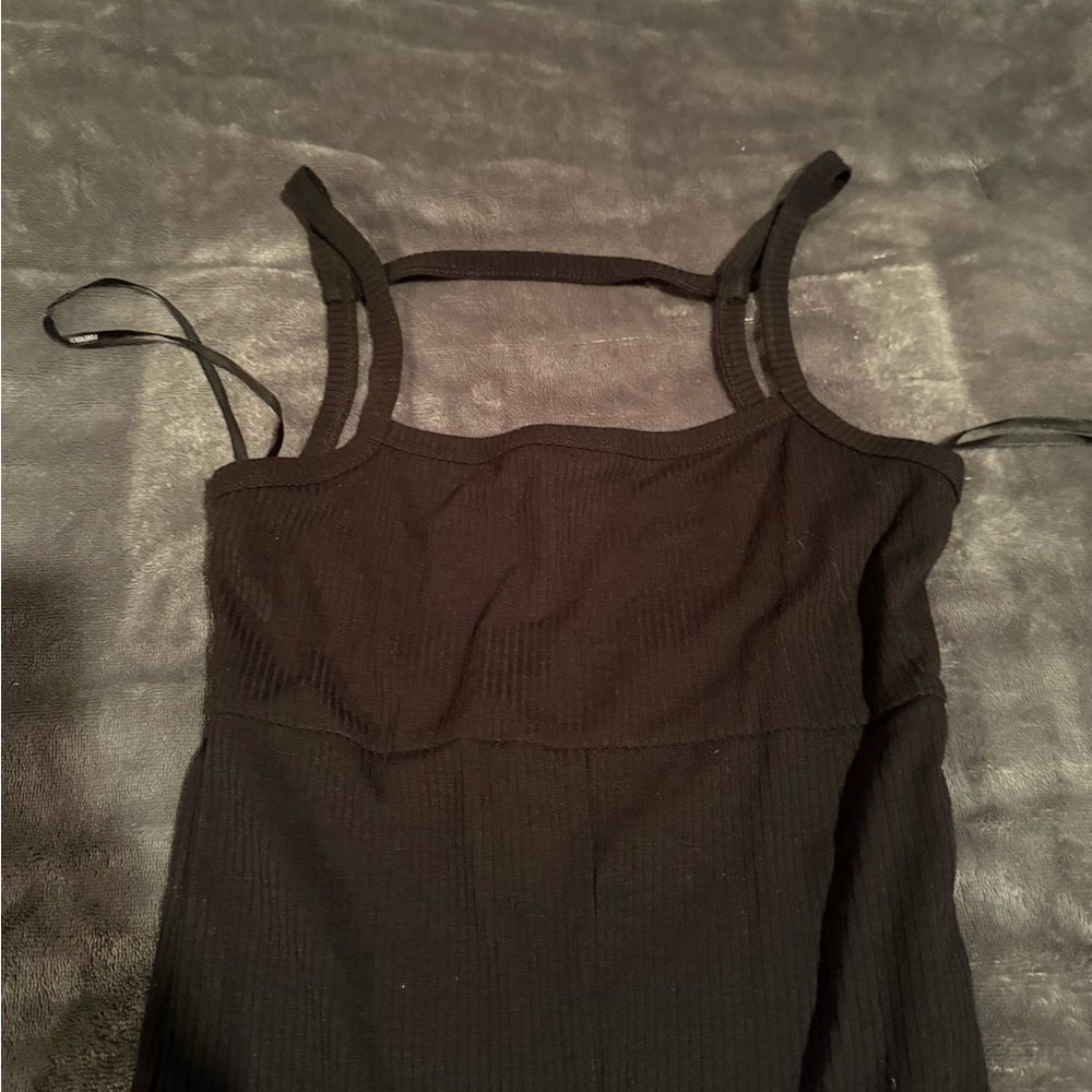 Forever 21 Black Ribbed Jumpsuit
